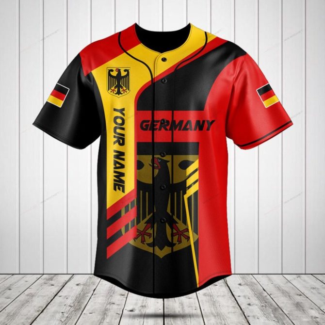 Custom Germany Flag Baseball Jersey – Personalized Sports Shirt For Fans