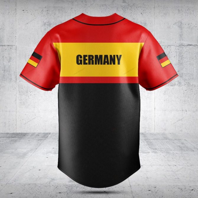 Custom Germany Flag Baseball Jersey - Personalize Your Name & Number - Image 2