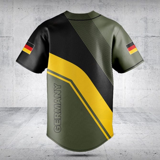 Custom Germany Flag Baseball Jersey – Personalized Name & Number, Unisex - Image 2