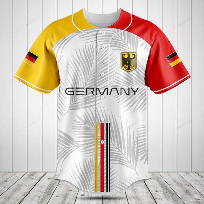 Germany Flag Baseball Jersey - Stylish Athletic Wear With Bold Design & National Pride
