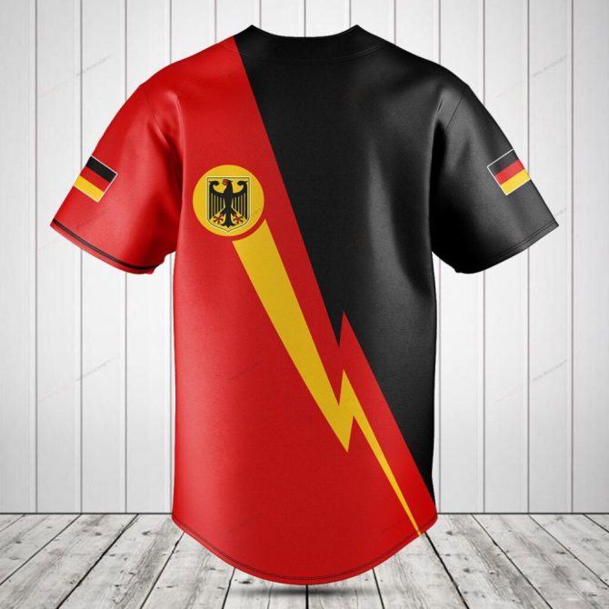 Customizable German Flag Baseball Jersey – Personalized Sports Apparel - Image 2