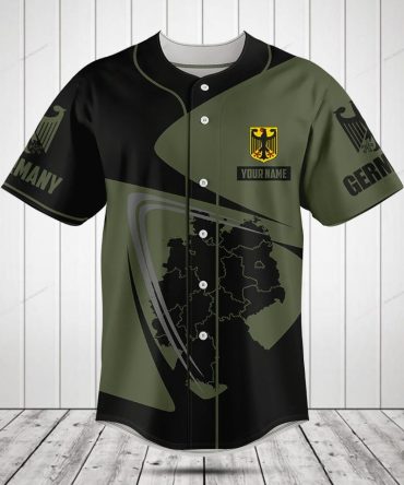 Customizable Germany Flag Baseball Jersey - Personalized Name & Number - Unisex Sportswear