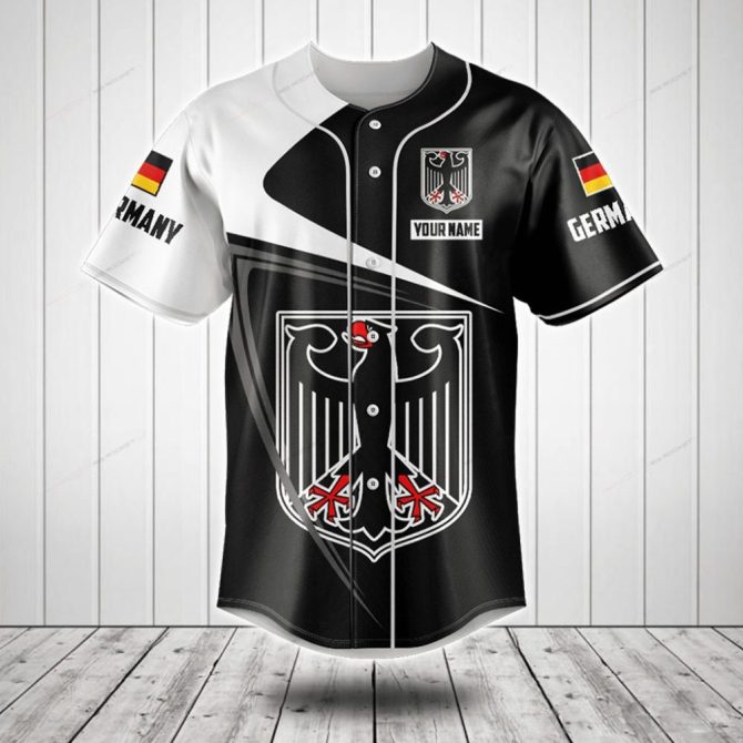 Custom Germany Flag Baseball Jersey – Personalized Name & Number – Premium Quality Fan Gear
