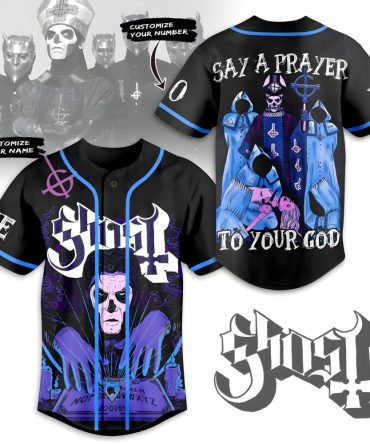 Customizable Gothic Baseball Jersey - Unique Ghost Design, Personalize Your Name & Number