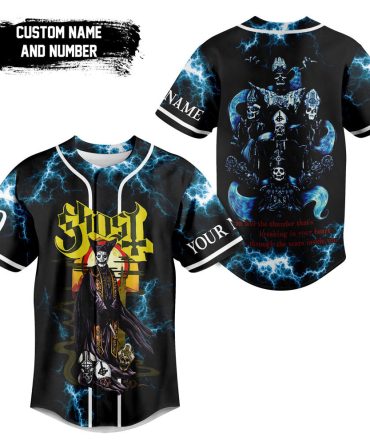 Custom Ghost Band Baseball Jersey - Personalized Name & Number, Unique Rock Apparel