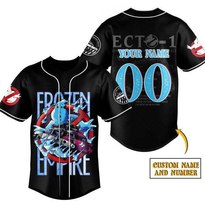 Custom Ghost-Themed Jersey - Personalized Name & Number - Unique Frozen Empire Design