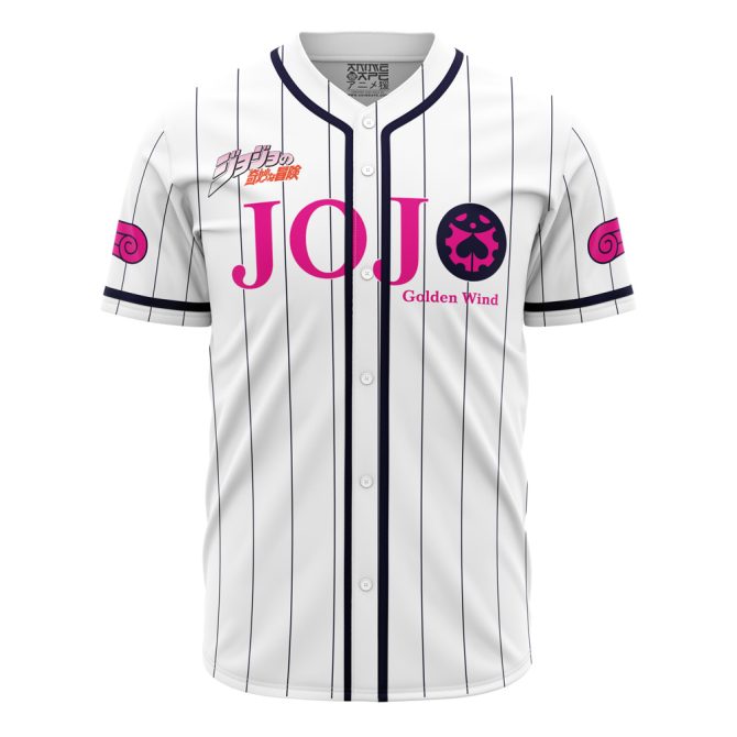 Custom Jojo Golden Wind Baseball Jersey - Personalized Name & Number, Anime Fan Gear - Image 2