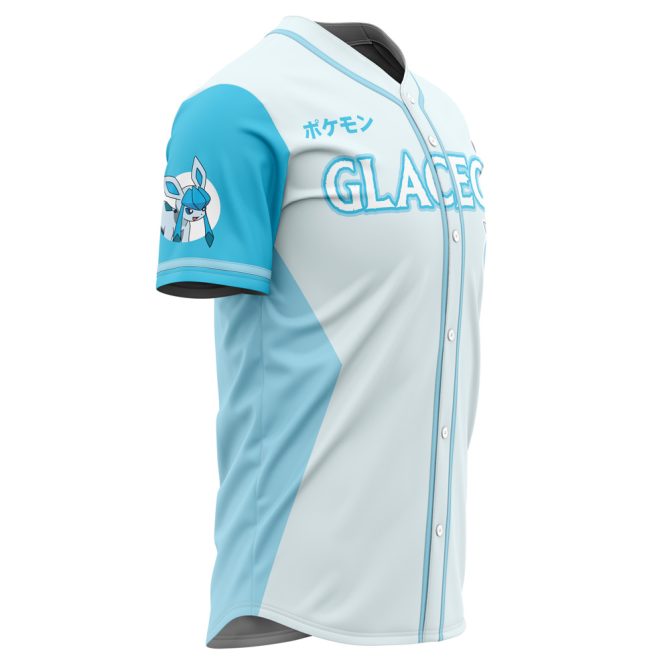 Customize Your Glaceon Baseball Jersey - Pokémon Fan Edition, Breathable Fabric, Unisex Fit - Image 4