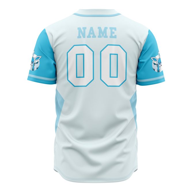 Customize Your Glaceon Baseball Jersey - Pokémon Fan Edition, Breathable Fabric, Unisex Fit - Image 3