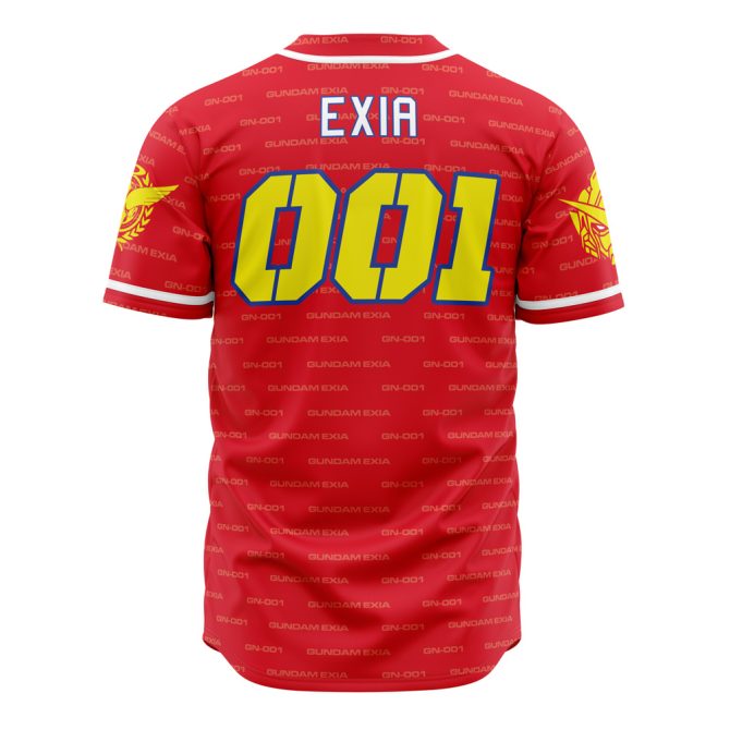 Red Gundam 001 Baseball Jersey – Bold Anime Fan Apparel For Men & Women - Image 2