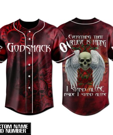 Custom Godsmack Baseball Jersey - Skull Wings Design – Personalized Name & Number