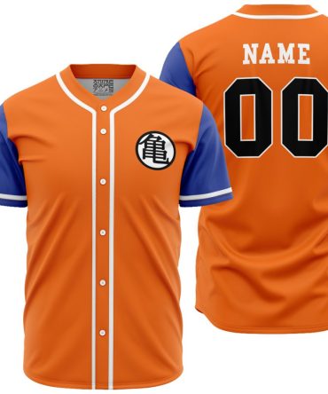 Personalized Anime-Inspired Orange Baseball Jersey – Custom Name & Number