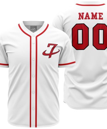 Customizable White Baseball Jersey – Add Your Name & Number – Perfect Gift!