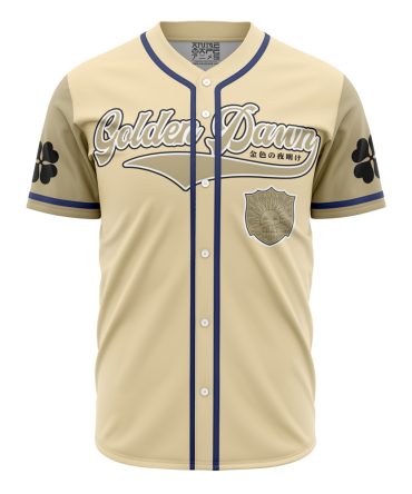 Golden Dawn Anime-Inspired Beige Baseball Jersey - Stylish & Unique Sportswear For Fans