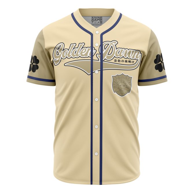 Golden Dawn Anime-Inspired Beige Baseball Jersey - Stylish & Unique Sportswear For Fans