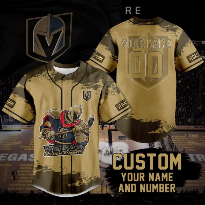Custom Vegas Golden Knights Jersey – Add Your Name & Number – Perfect Fan Gift! - Image 2