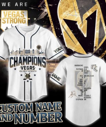 Custom Vegas Hockey Champions Jersey - Personalize Name & Number - Celebrate 2023 Victory!
