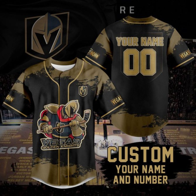 Custom Vegas Golden Knights Jersey – Add Your Name & Number – Perfect Fan Gift!