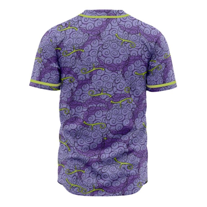 Vibrant Purple Swirl Baseball Jersey - Stylish & Comfortable For Anime Fans - Image 2