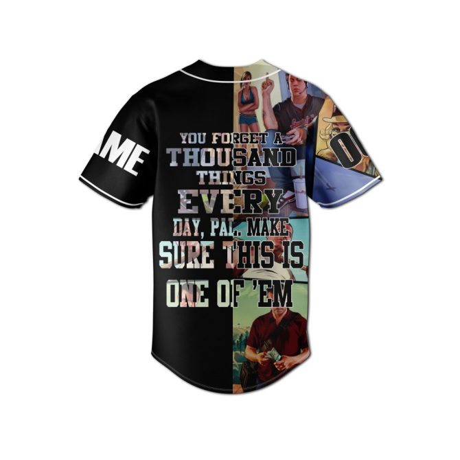 Custom Gta V Baseball Jersey - Personalized Name & Number, Stylish Gamer Apparel - Image 3