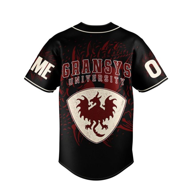 Customizable Gransys University Baseball Jersey - Add Your Name & Number! - Image 3