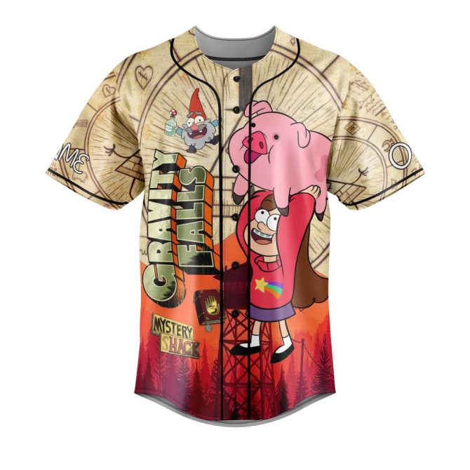 Gravity Falls Baseball Jersey - Mystery Shack Design , Unisex Cartoon Fan Gear , Fun & Stylish Apparel - Image 2