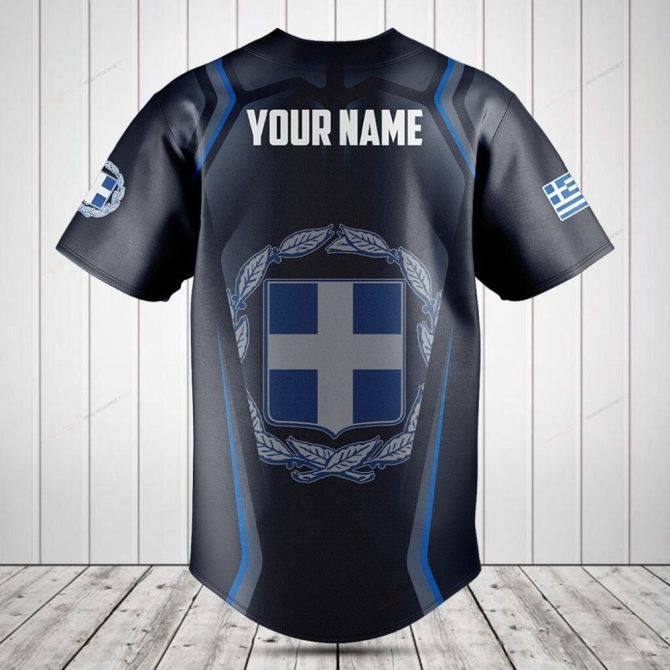 Men'S Greek Flag Baseball Jersey – Patriotic Design, Lightweight & Comfortable Sportswear - Image 2