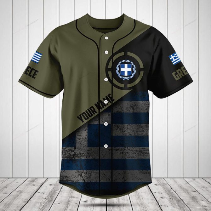 Custom Greek Flag Baseball Jersey – Personalize Your Style Today!
