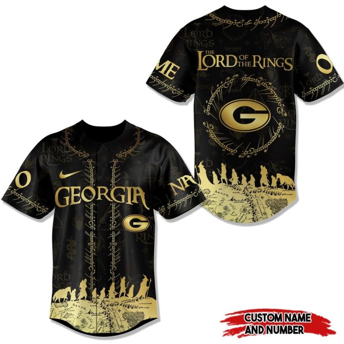 Customizable Georgia 'Lord Of The Rings' Baseball Jersey – Unique Fan Apparel With Name & Number - Image 2