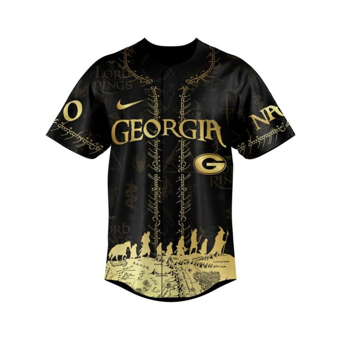 Customizable Georgia 'Lord Of The Rings' Baseball Jersey – Unique Fan Apparel With Name & Number - Image 4
