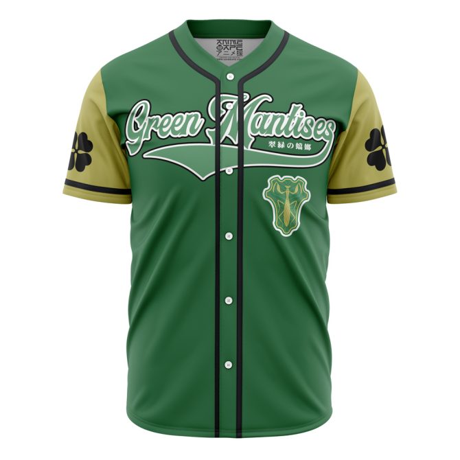Stylish Green Mantises Baseball Jersey - Custom Design, Unisex, High-Quality Fabric, Perfect For Fans & Collectors