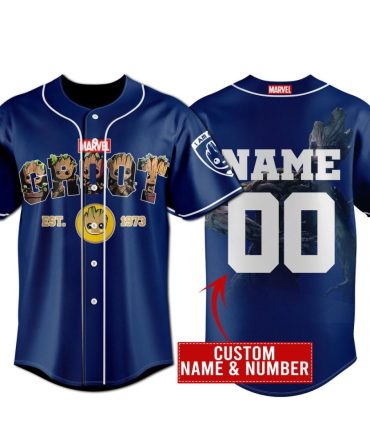 Custom Groot Baseball Jersey - Personalize Your Marvel Gear With Name & Number!