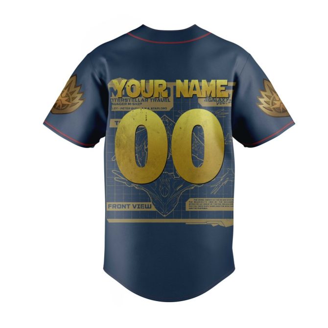 Custom Guardians Of The Galaxy Baseball Jersey – Milano Design, Add Your Name & Number! - Image 3