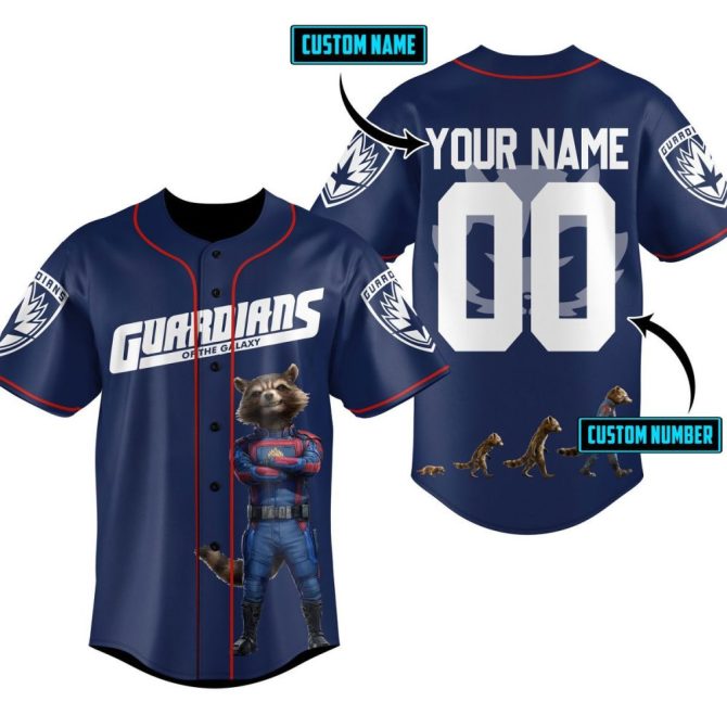 Custom Guardians Of The Galaxy Jersey - Add Your Name & Number - Perfect Gift For Fans!