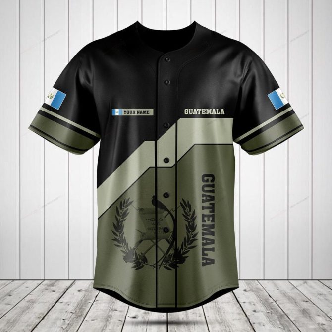 Custom Guatemala Baseball Jersey - Personalized Name & Flag Design - Perfect Gift For Fans