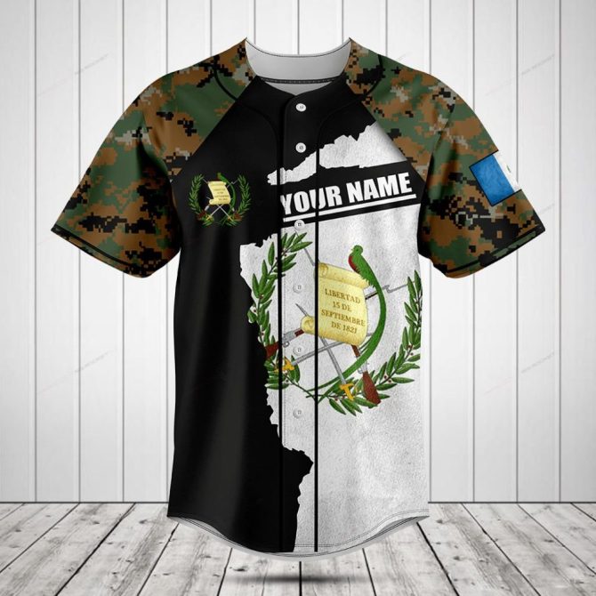 Custom Camouflage Baseball Jersey - Personalized Name & Unique Design