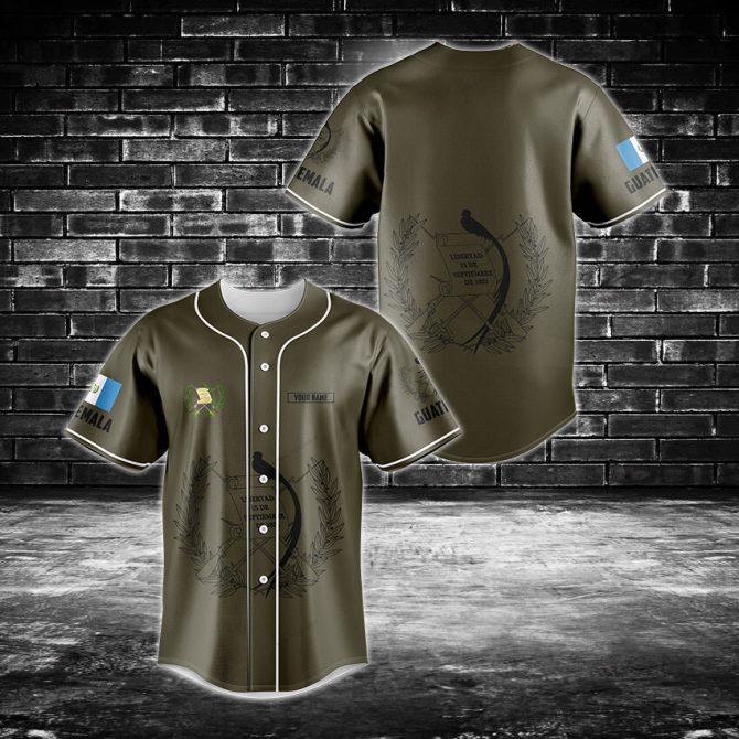 Guatemala Heritage Baseball Jersey - Custom Name & Flag Design, Unisex Fit