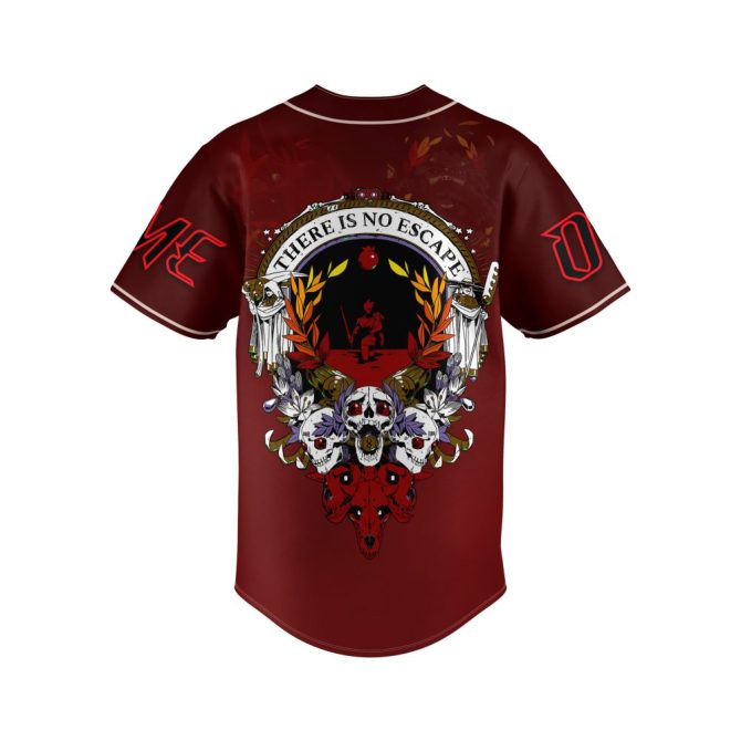 Epic Hades Graphic Baseball Jersey - Bold Red & Black Design For Gamers & Fans - Image 2