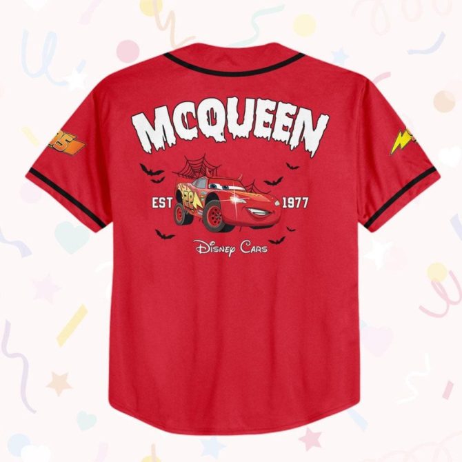 Custom Lightning Mcqueen Baseball Jersey - Personalized Kids, Youth & Adult Sizes - Image 4