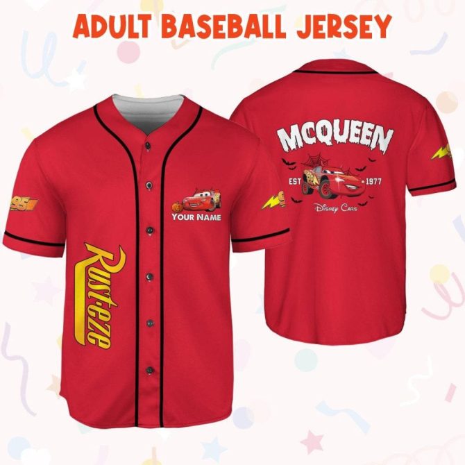 Custom Lightning Mcqueen Baseball Jersey - Personalized Kids, Youth & Adult Sizes - Image 7