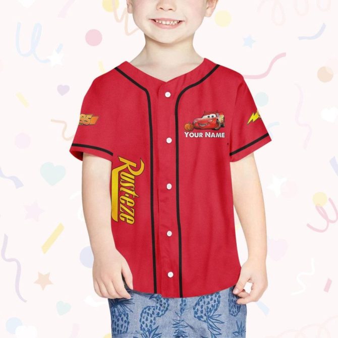 Custom Lightning Mcqueen Baseball Jersey - Personalized Kids, Youth & Adult Sizes - Image 5