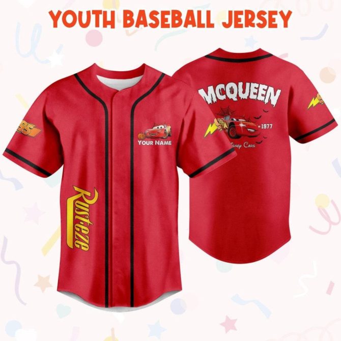 Custom Lightning Mcqueen Baseball Jersey - Personalized Kids, Youth & Adult Sizes - Image 6