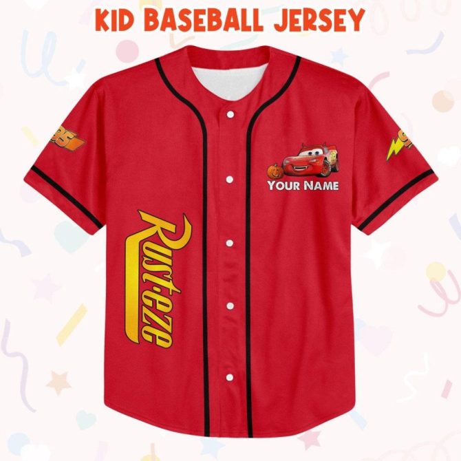 Custom Lightning Mcqueen Baseball Jersey - Personalized Kids, Youth & Adult Sizes - Image 3