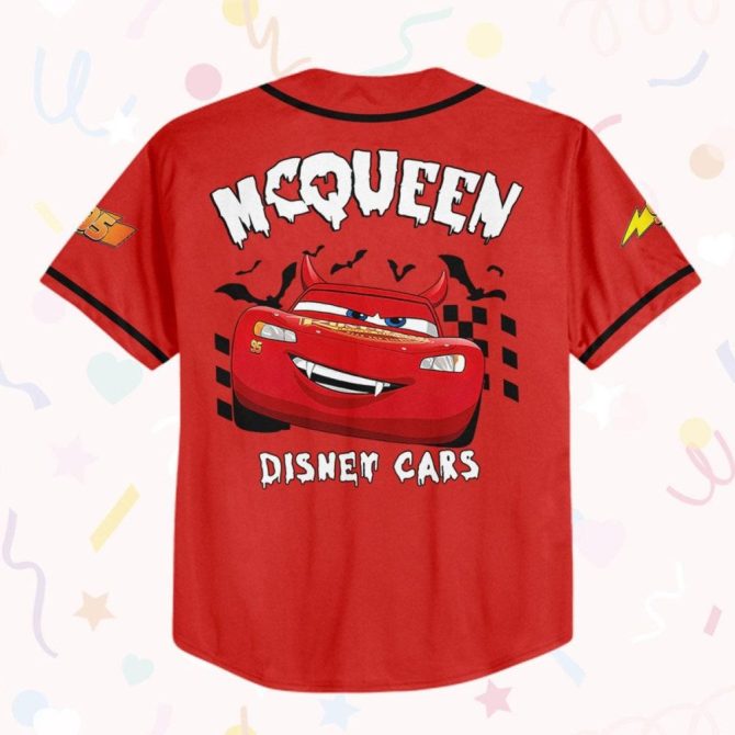 Customizable Lightning Mcqueen Baseball Jersey – Kids, Youth & Adult Sizes Available! - Image 4
