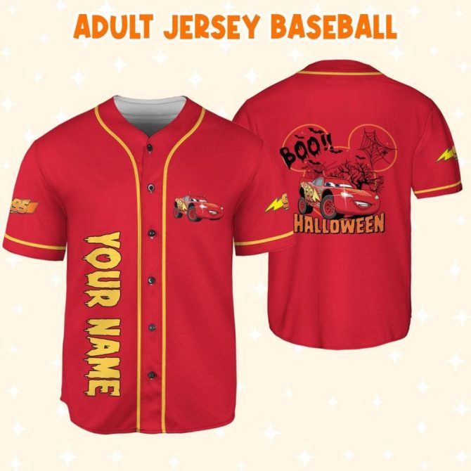 Custom Halloween Car Baseball Jersey – Kids/Youth/Adult – Personalized Name & Design - Image 7