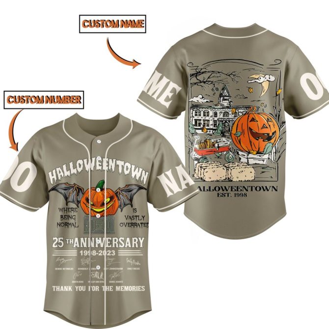 Custom Halloween Town Jersey – 25Th Anniversary Special Edition – Personalize Name & Number!