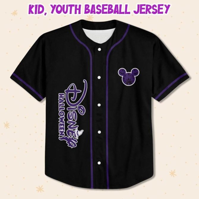 Custom Halloween Disney Baseball Jersey - Kids/Youth/Adult - Personalize Your Name! - Image 3