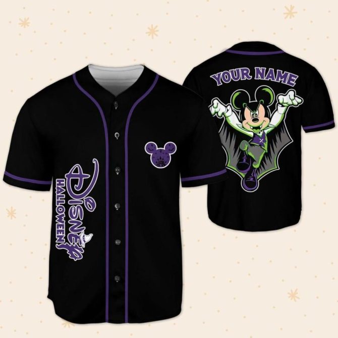 Custom Halloween Disney Baseball Jersey - Kids/Youth/Adult - Personalize Your Name! - Image 6