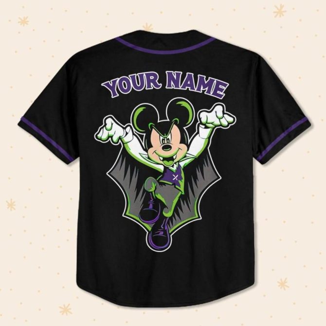 Custom Halloween Disney Baseball Jersey - Kids/Youth/Adult - Personalize Your Name! - Image 4