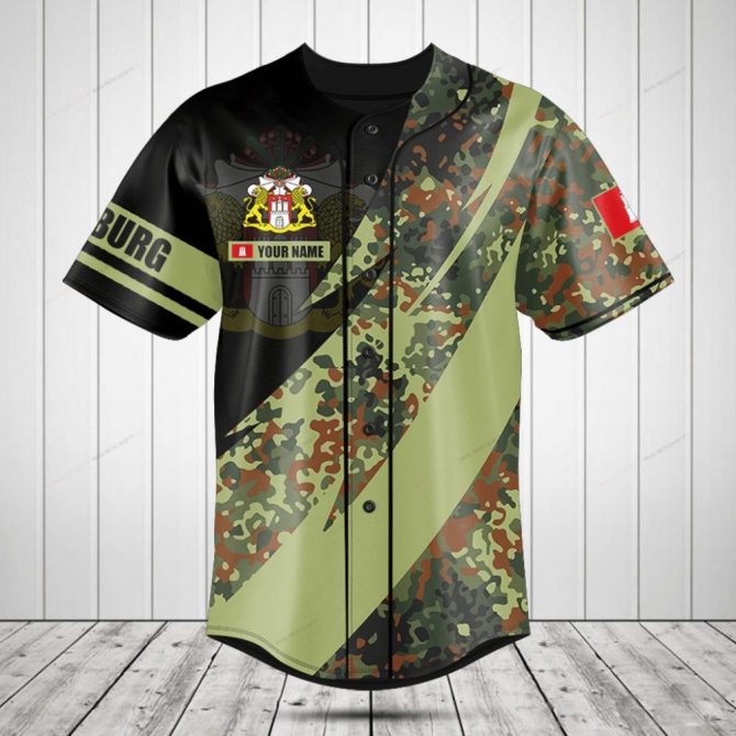 Custom Camouflage Baseball Jersey – Personalized Name & Logo Design For Sports Fans